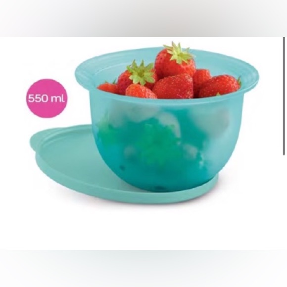 Tupperware Impressions Classic Mini Bowl Turquoise Color - Picture 2 of 4